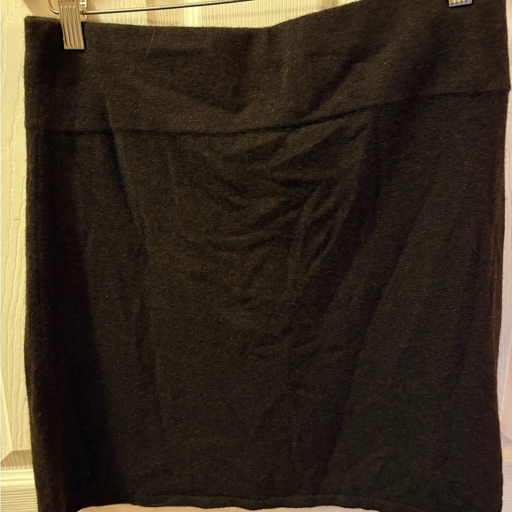 White + Warren 100% Cashmere A-Line Skirt Truffle Heather NWT Size M $198 Retail - Picture 9 of 13